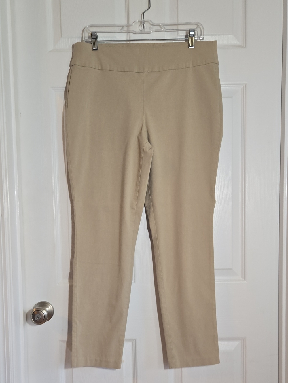 Christopher & Banks Tan So Slimming Stretch Pull-On Ankle Pants Size 12